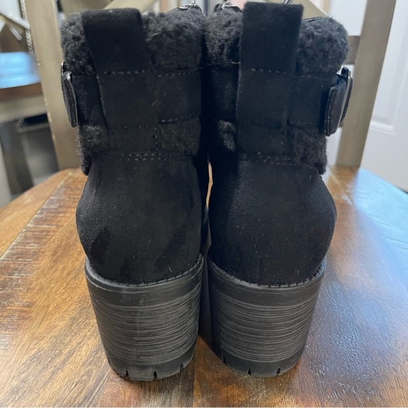 MADDEN GIRL Hayess Black Faux Fur Hiker Booties Size 6M - Picture 4 of 15